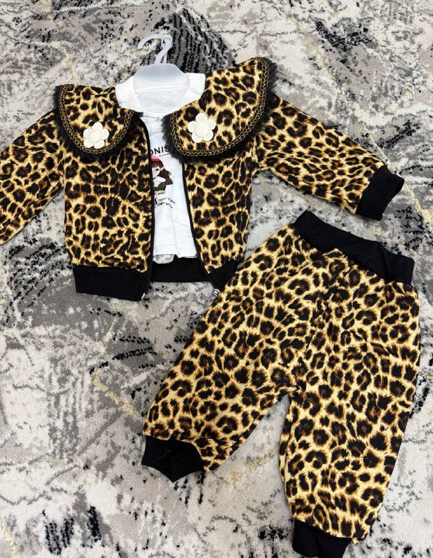 Bolalar uchun leopard naqshli kostyum